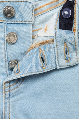 Short en jean revers effilochés - Bleu clair