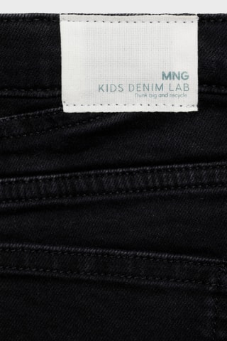 Short en jean revers effilochés - Noir