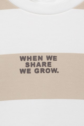 Sweat-shirt coton rayures - Sable