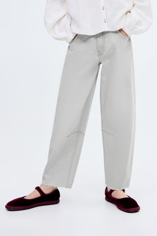 Jean balloon taille normale - Gris