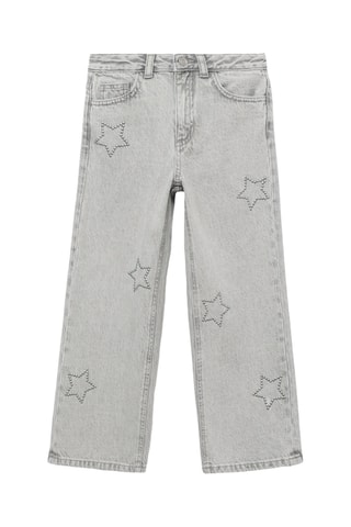 Jean wideleg étoiles - Gris