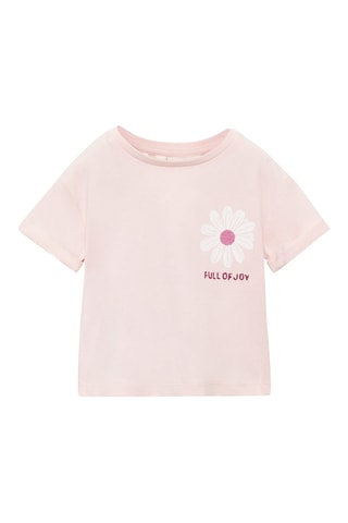T-shirt détails brodés - Rose