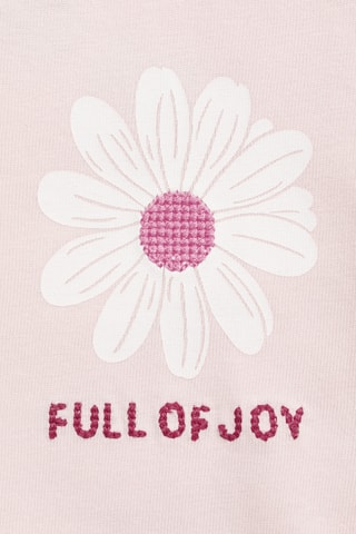 T-shirt détails brodés - Rose