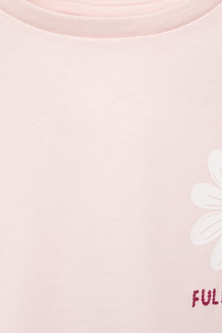 T-shirt détails brodés - Rose