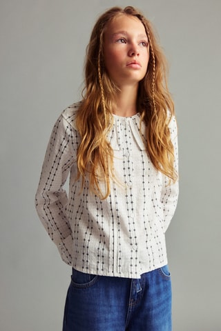 Blouse col Claudine - Écru