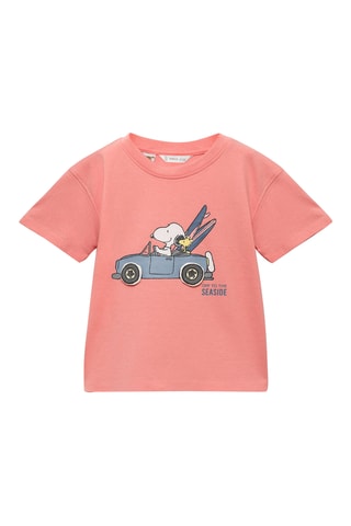 T-shirt imprimé Snoopy - Saumon