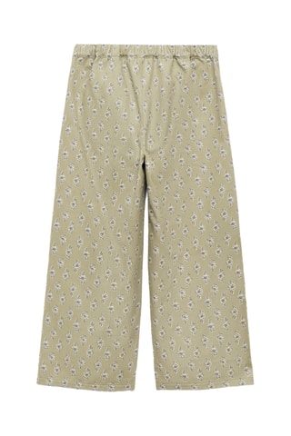 Jupe-culotte fleurs - Vert menthe