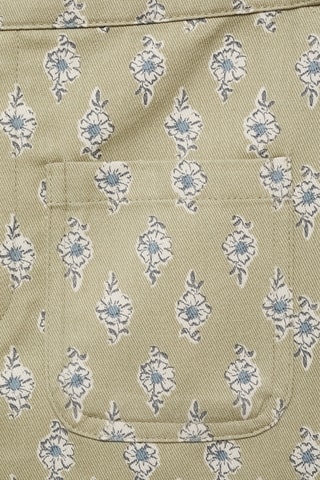 Jupe-culotte fleurs - Vert menthe