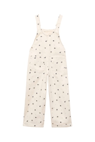 Salopette en imprimé fleuri - Écru