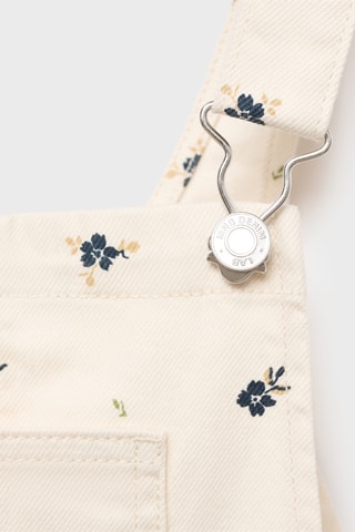 Salopette en imprimé fleuri - Écru