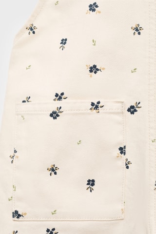 Salopette en imprimé fleuri - Écru