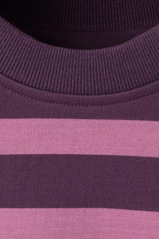 Sweat-shirt coton rayures - Violet