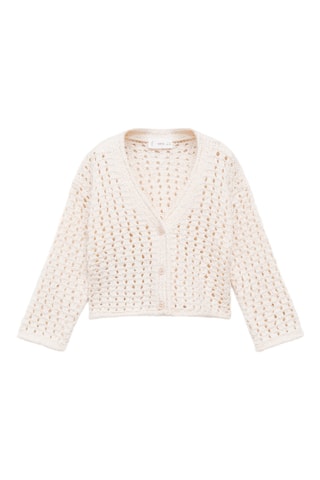 Cardigan ajouré - Écru