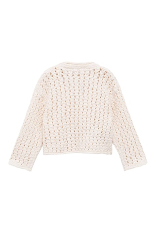 Cardigan ajouré - Écru