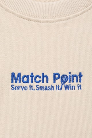 Sweat brodé et imprimé - Sable