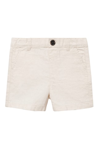 Bermuda lin et coton - Sable