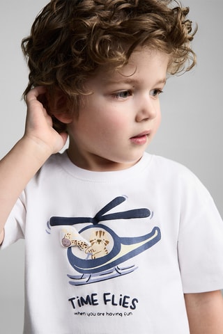 T-shirt coton relief - Blanc