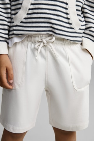 Bermuda coton cordon - Gris