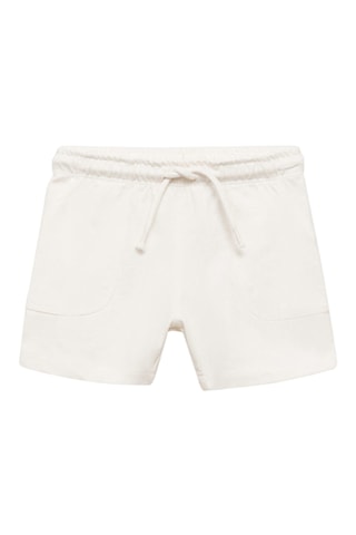 Bermuda coton cordon - Gris