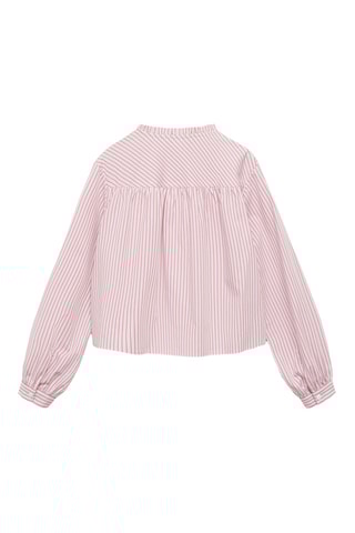 Chemise coton rayures - Rose