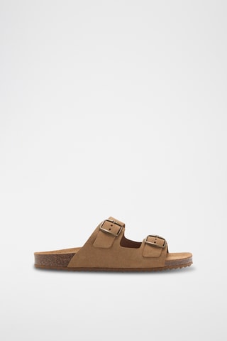 Sandales cuir boucles - Marron