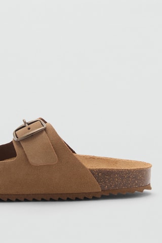 Sandales cuir boucles - Marron