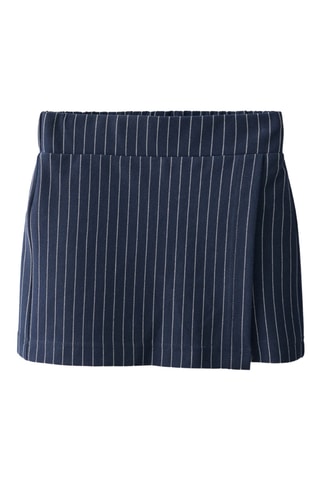 Jupe-culotte à rayures - Bleu marine