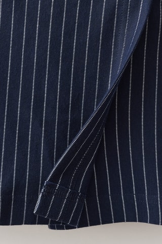 Jupe-culotte à rayures - Bleu marine