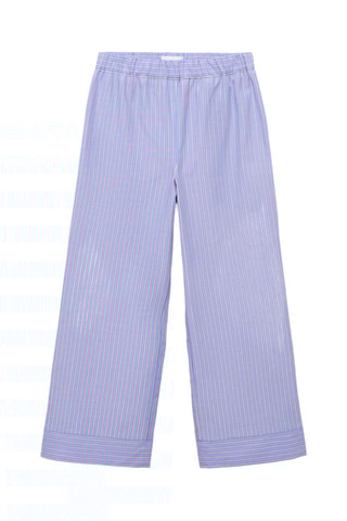 Pantalon coton à rayures - Bleu