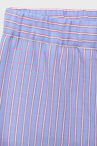 Pantalon coton à rayures - Bleu