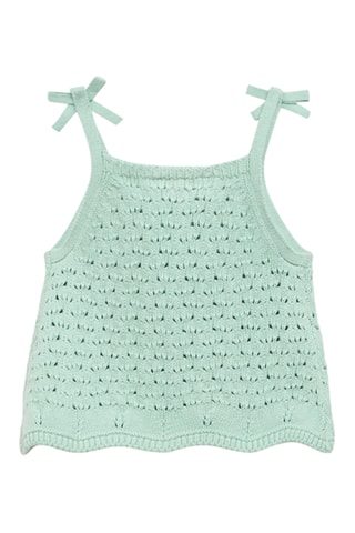 Top crochet bretelles - Vert