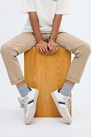 Pantalon taille élastique - Marron