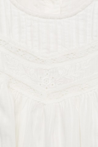 Blouse coton broderies - Blanc