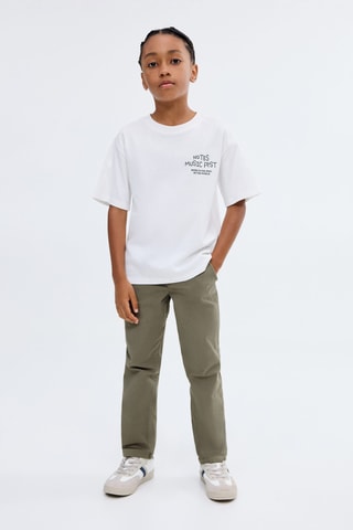 Pantalon taille élastique - Kaki