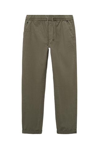 Pantalon taille élastique - Kaki