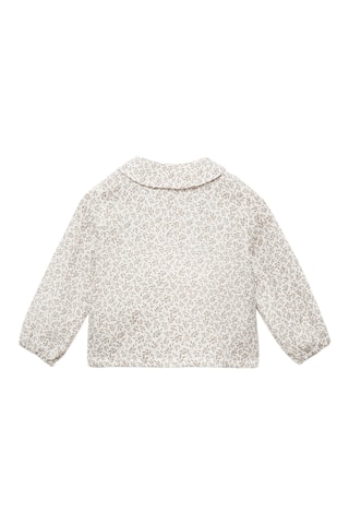 Blouse en coton imprimée - Blanc