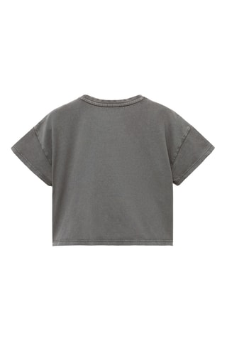 T-shirt crop imprimé - Anthracite