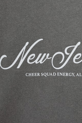 T-shirt crop imprimé - Anthracite