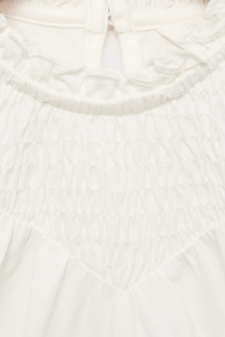 T-shirt col froncé - Blanc