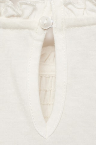 T-shirt col froncé - Blanc