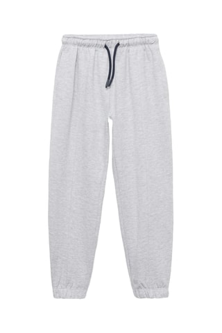 Jogging coton taille élastique - Gris