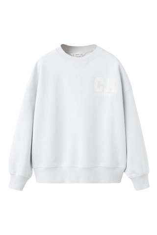 Sweat-shirt coton imprimé - Bleu céleste