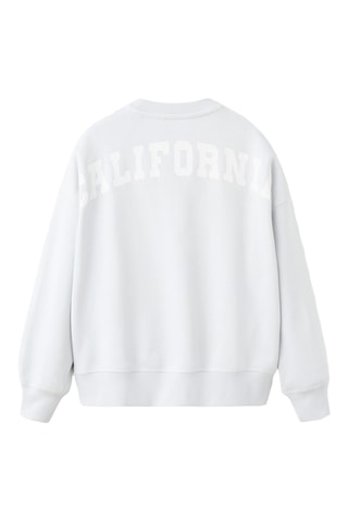 Sweat-shirt coton imprimé - Bleu céleste