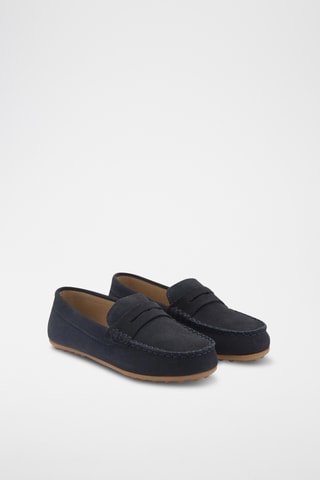 Mocassins cuir suède - Bleu