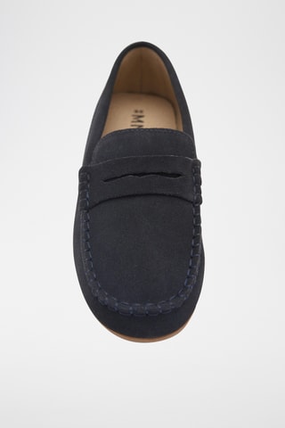 Mocassins cuir suède - Bleu