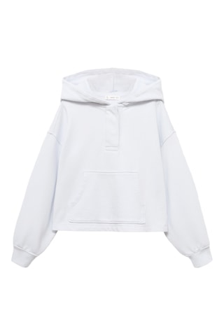 Sweat-shirt oversize capuche - Bleu céleste