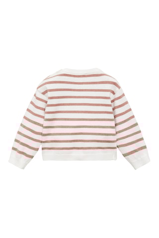 Pull-over en maille à rayures - Rose