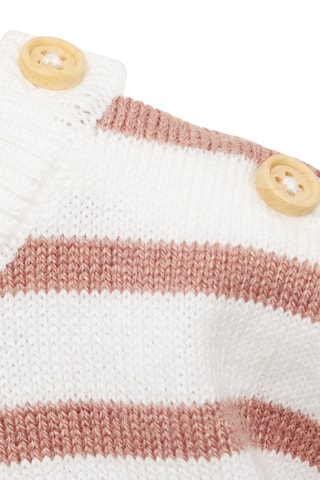 Pull-over en maille à rayures - Rose