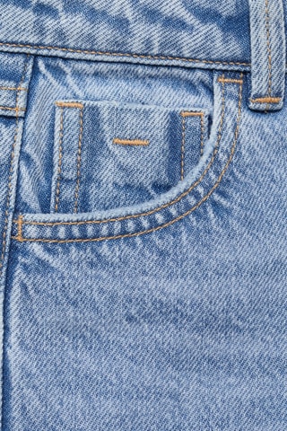 Jean mom-fit déchirures décoratives - Bleu