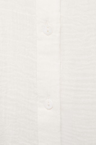 Chemise plissée volants - Écru